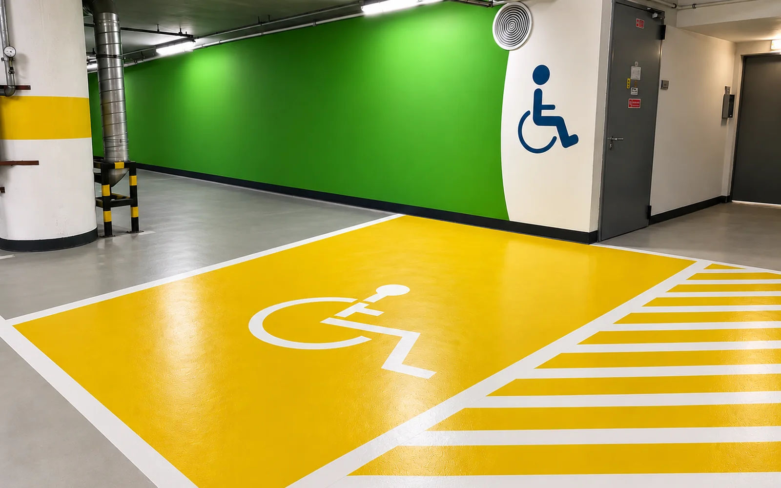 Mozgáskorlátozott parkolóhelyek a Malom Központban