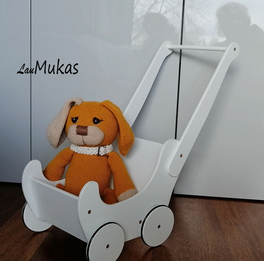 Nertas minkštas žaislas šuniukas medvilnė 40 cm spalva garstyčių žaislai | minkšti | nertas minkštas žaislas šuniukas medviln