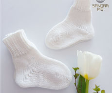 Merino vilnos kojinytės, pirmosios kojinytės kūdikiui, baltos merino kojinės