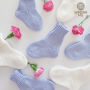 avalynė | kojinės | pirmosios kojinytės kūdikiui, melsvos me