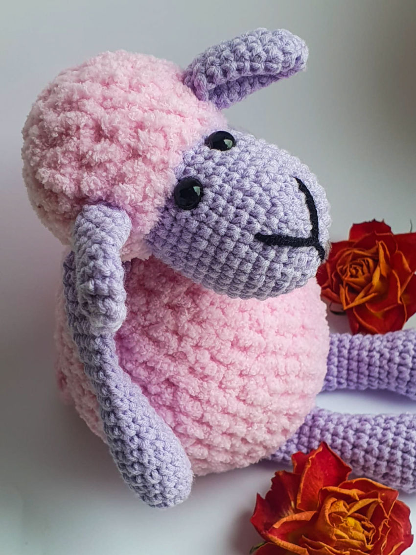 Minkšta avytė "mėta", 25 cm, rožinė žaislai | minkšti | minkšta avytė "mėta", 25 cm, rožinė