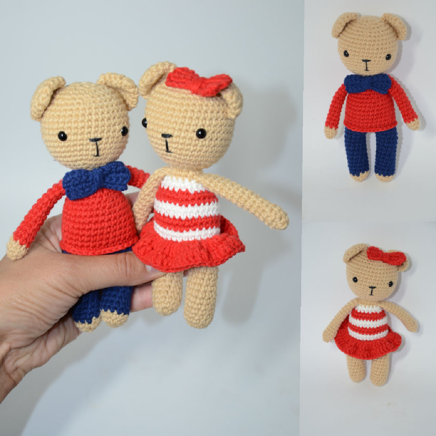 Rankų darbo, nerti, mieli, maži meškučiai, dydis 15 cm žaislai | minkšti | rankų darbo, nerti, mieli, maži meškučia