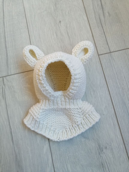 apranga | Kepurės | Merino vilnos šalmukas su prailginta apy