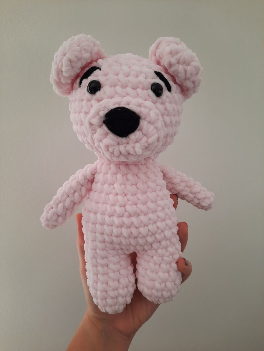 Minkštas šviesiai rožinės spalvos meškiukas 24cm aukščio žaislai | minkšti | minkštas šviesiai rožinės spalvos meškiu