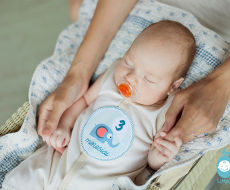 Popieriniai lipdukai kūdikiui "drambliuko svajonės" 1-12 mėnesiams