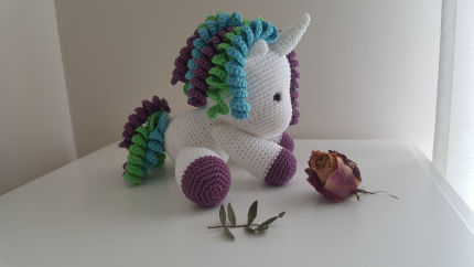 žaislai | minkšti | Nertas žaislas vienaragis 🦄