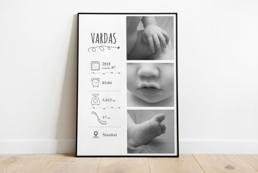 Metrikutis "prisiglaudimas" ; a3 formato plakatas (297x420mm); be rėmelio dekoracijos | metrikai | metrikutis "prisiglaudimas" ; a3 formato