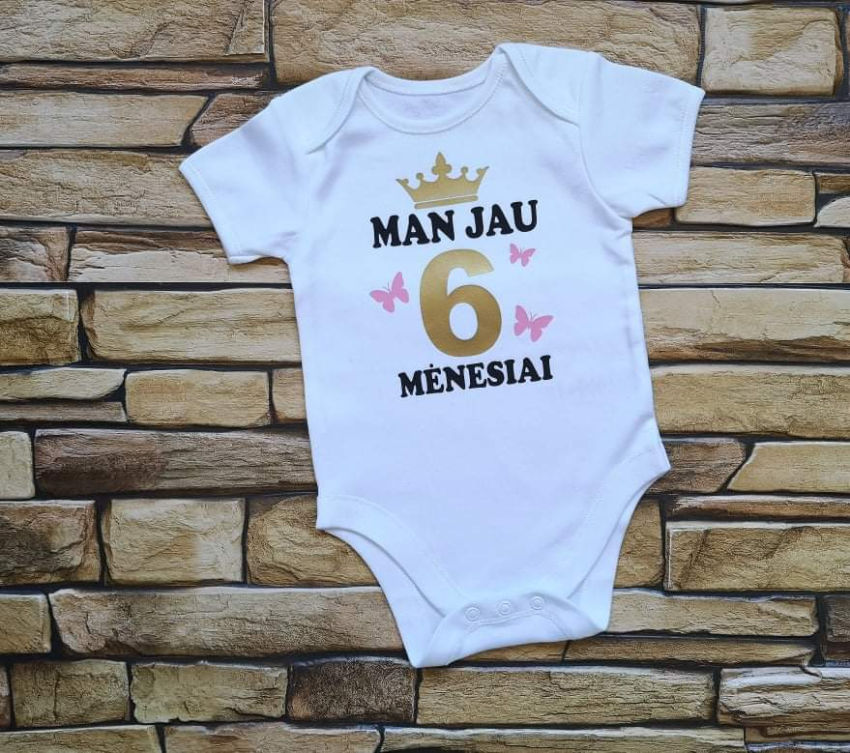 Pusės metų smėlinukas mergaitei. dekoruotas termo spauda. apranga | Smėlinukai | pusės metų smėlinukas mergaitei. dekoruo