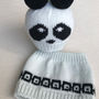 apranga | Kepurės | merino vilnos komplektukas panda mažyliu