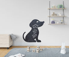 Kreidinis sienų lipdukas vaikų kambariui šuniukas 35x37cm