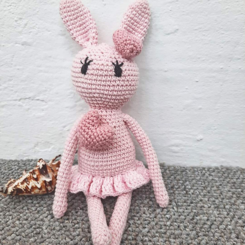 Minkštas žaislas - rožinė zuikutė širdelė. dydis - 32cm. žaislai | minkšti | minkštas žaislas - rožinė zuikutė širdel