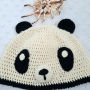apranga mergaitėms | Kepurės | pavasarinė kepurytė - panda. spalva krem