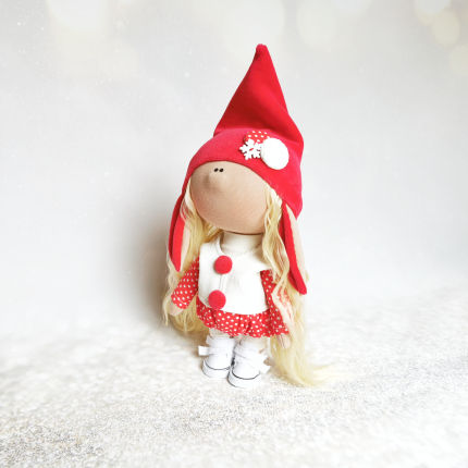 žaislai | lėlės | Rankų darbo lėlytė smurfytė 24cm aukščio