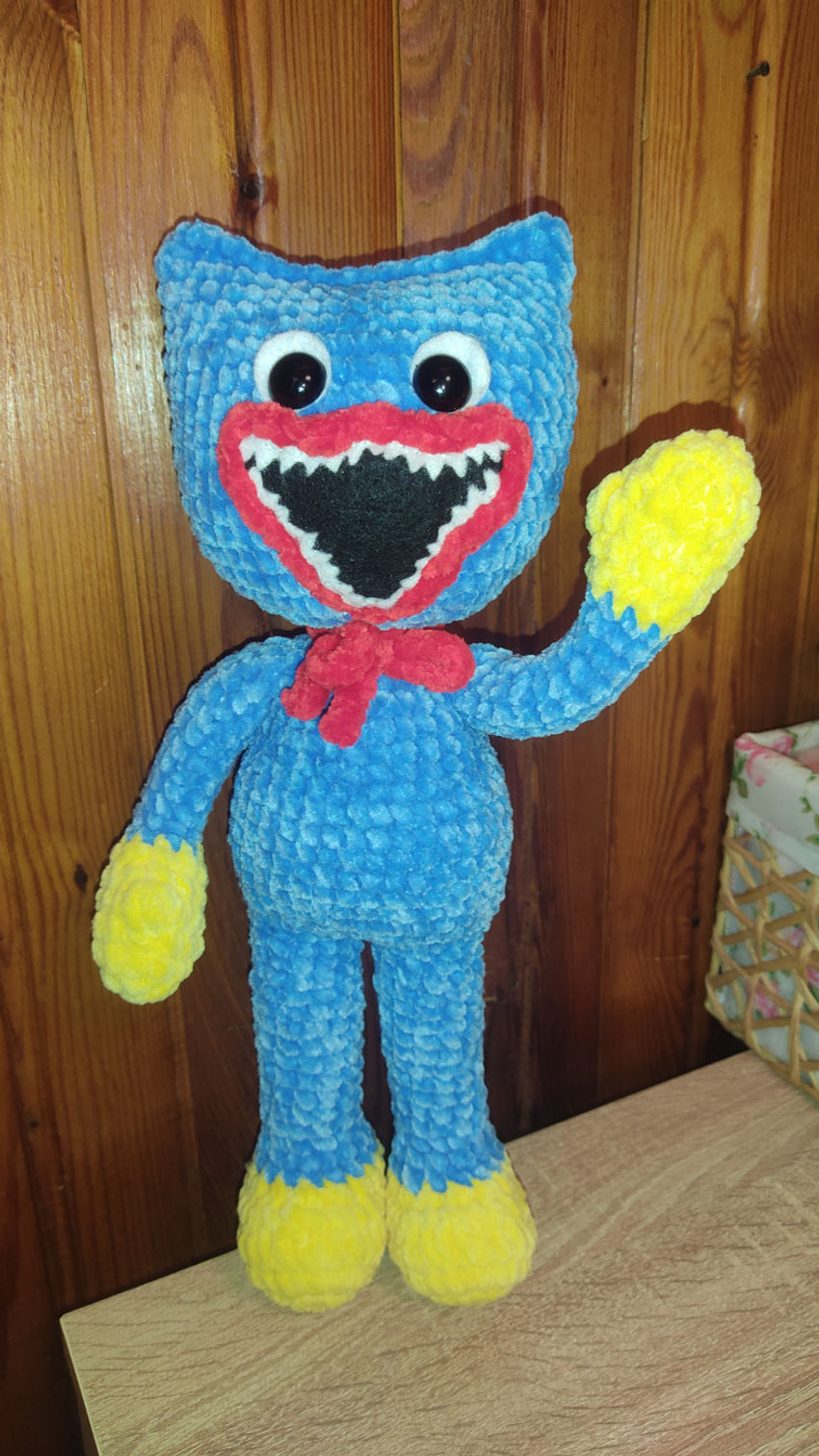 Pliušinis 'huggy wuggy' žaislas, 35cm ilgio. spalva mėlyna žaislai | minkšti | pliušinis 'huggy wuggy' žaislas, 35cm il
