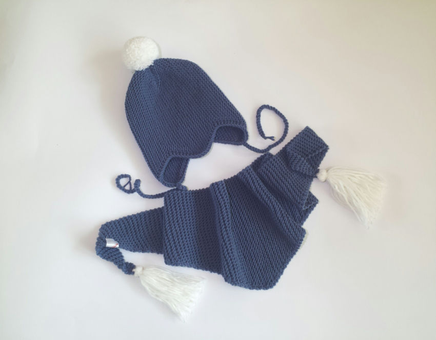 Kepurytės ir šalikėlio komplektas. 100% merino vilna apranga | Kepurės | kepurytės ir šalikėlio komplektas. 100%
