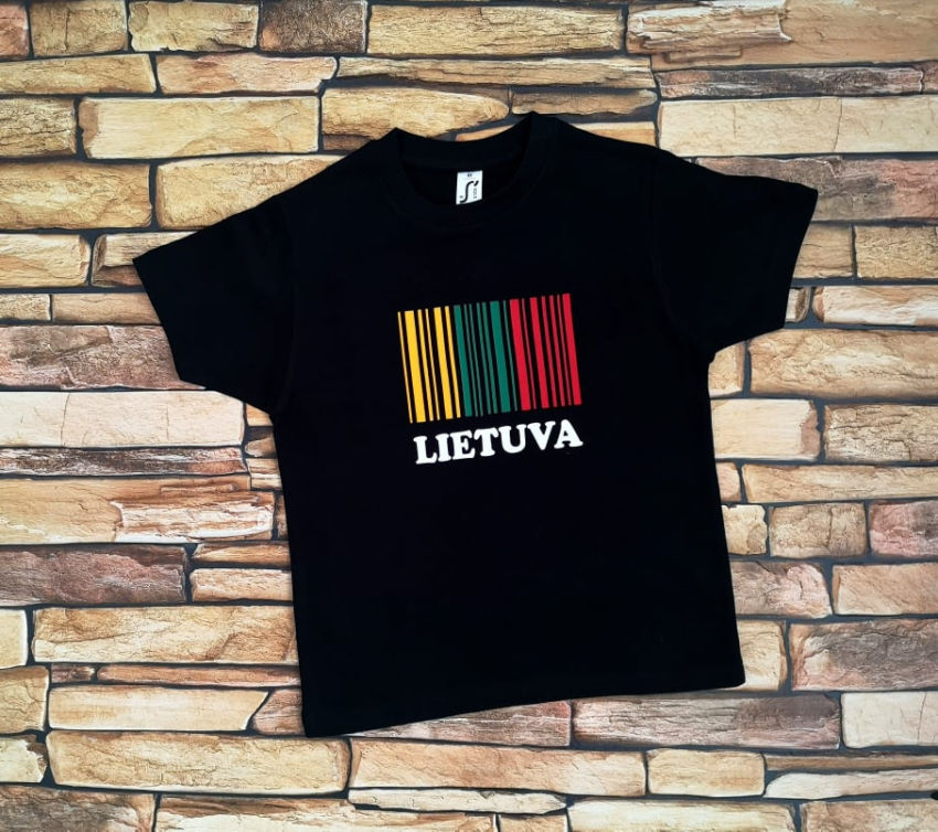 Medvilniniai marškinėliai su spauda "lietuva" apranga | Smėlinukai | medvilniniai marškinėliai su spauda "lie