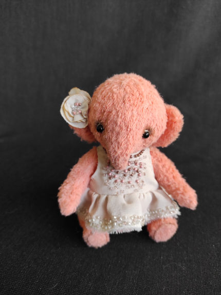 žaislai | minkšti | Dramblytė pupa 14 cm iš viskozės ,nuimam