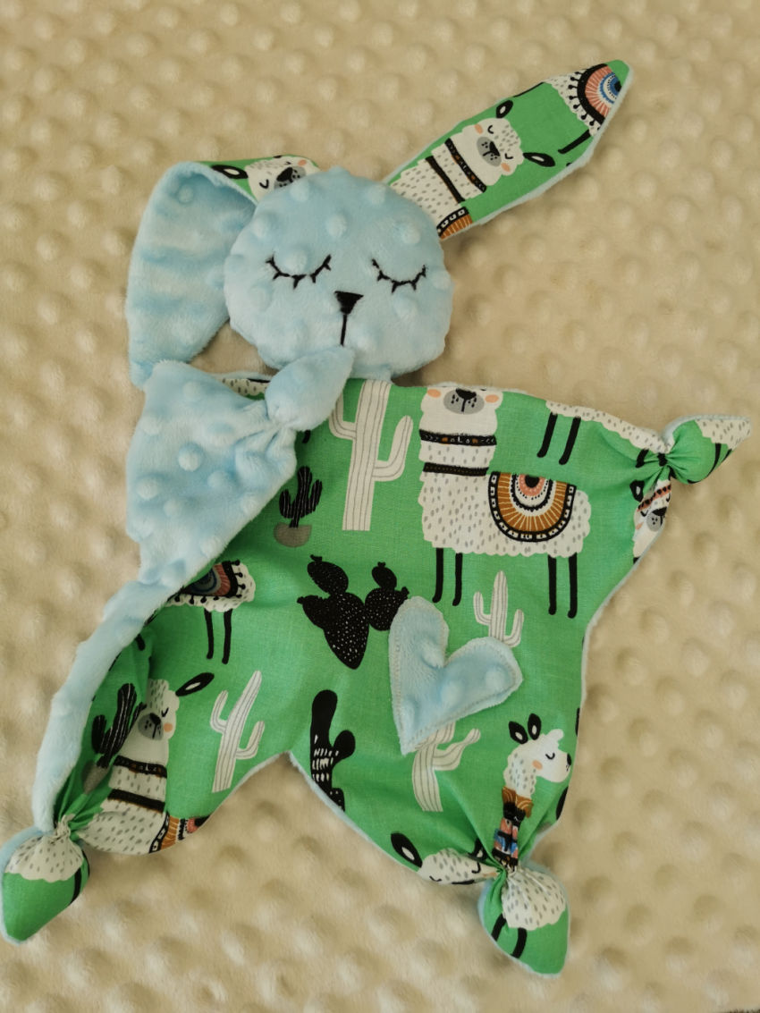 Žydros/žalios spalvos minkštas ir švelnus migdukas kiškis 32cm(be ausų) žaislai | migdukai | žydros/žalios spalvos minkštas ir švelnu