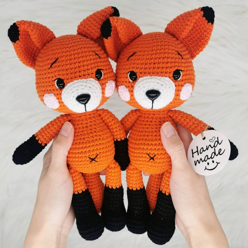 Nertas žaislas lapiukas. 25cm žaislai | minkšti | nertas žaislas lapiukas. 25cm