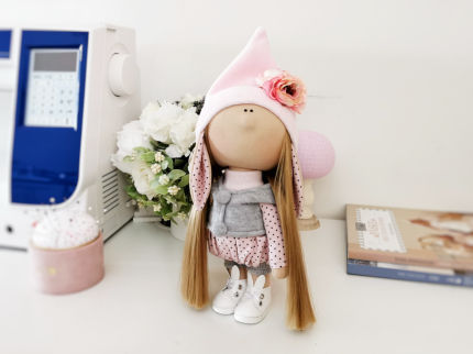 žaislai | lėlės | Rankų darbo lėlytė smurfytė, 24cm aukšči
