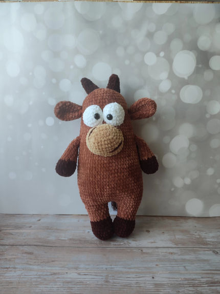 žaislai | minkšti | Rankų darbo pliušinis žaislas - buliukas