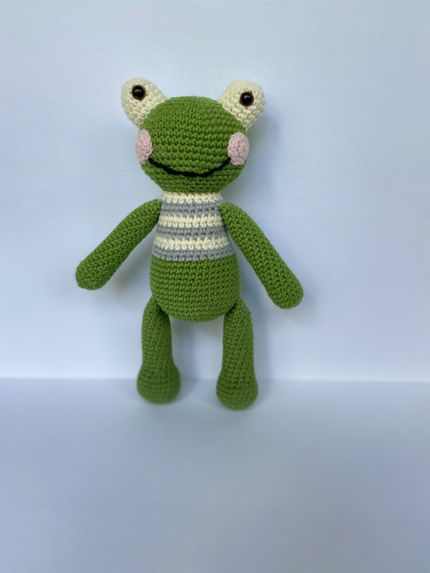 žaislai | minkšti | Varlytė su megztuku 22cm ilgio