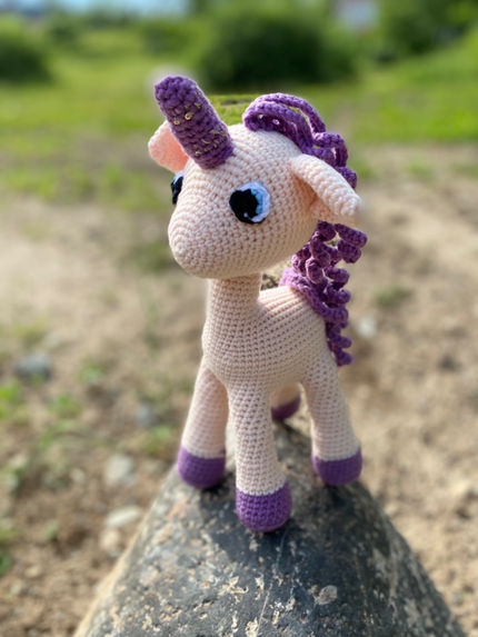 žaislai | minkšti | Vienaragis ponis vaikučiams 28cm. spalva