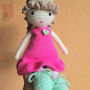 žaislai | lėlės | nerta lėlytė dovana mergaitei 36cm rūbel