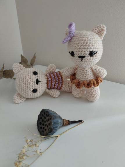 žaislai | minkšti | Nertas žaislas "mažas kačiukas", 17 cm i