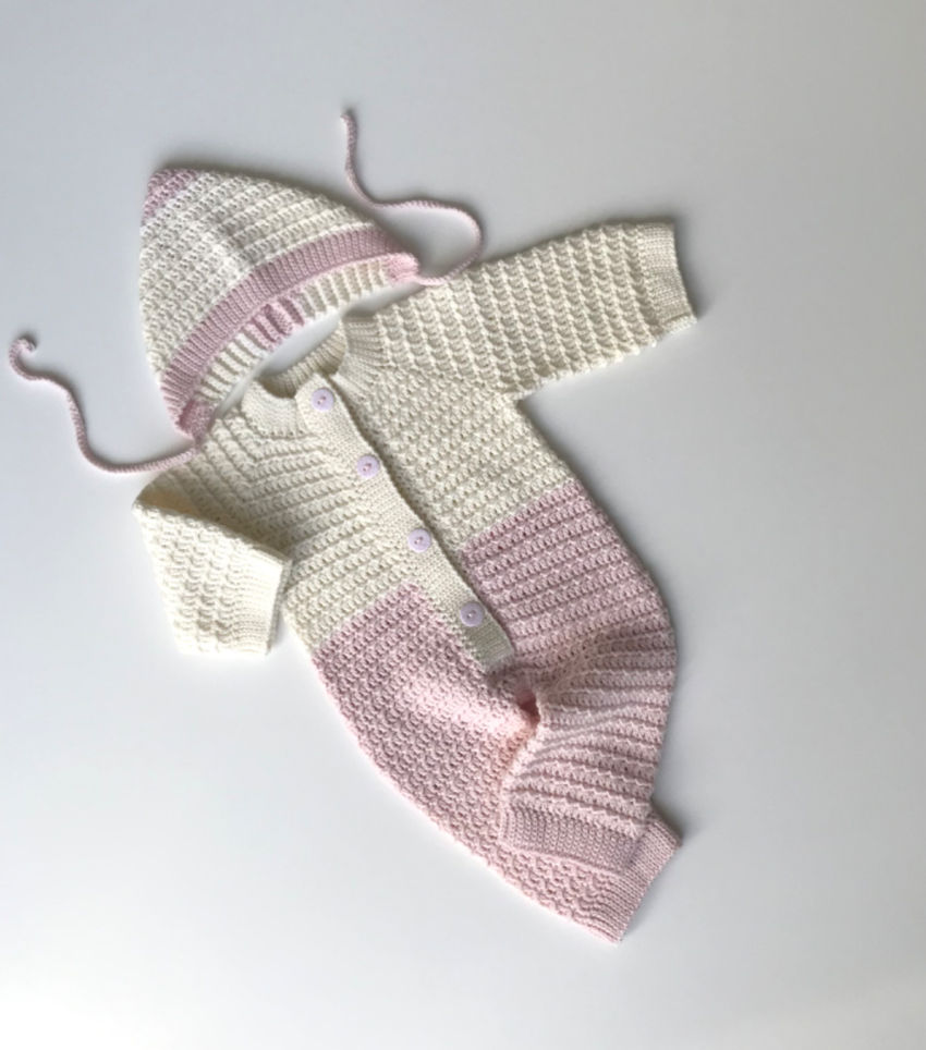 merino vilnos komplektukas mažylei, spalva šviesiai rožinė, prigesinta balta. apranga | Kombinezonai | merino vilnos komplektukas mažylei, spa