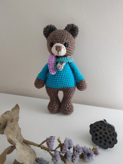 žaislai | minkšti | Nertas žaislas "meškiukas teddy", 22 cm 