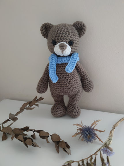 žaislai | minkšti | Nertas žaislas meškiukas teddy 23 cm ilg