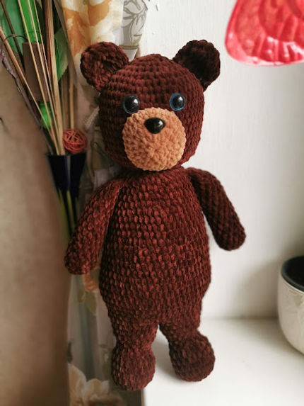 žaislai | minkšti | Meškutis, 52 cm ilgio. spalva ruda