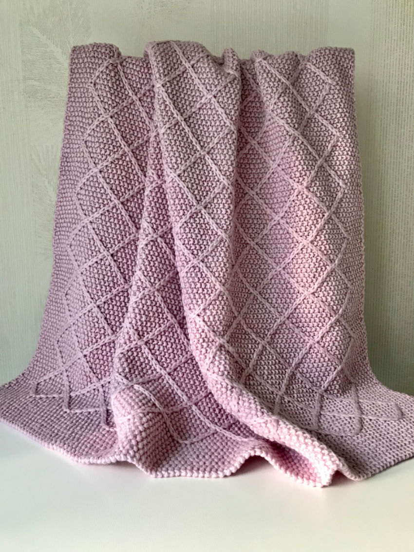 Megztas merino vilnos pledukas. tinka naujagimiams. spalva liliac. aksesuarai | pledukai | megztas merino vilnos pledukas. tinka na