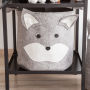 dekoracijos | krepšeliai | pilkas vilkas, žaislų dėžė, pilkos spalv