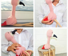 Minkštasgražus žaislas - gražuolis flamingas 40cm 💜