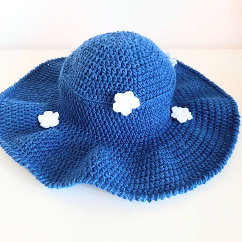 apranga | Kepurės | rankų darbo-skrybelaitė žibutė nuo 6mėn 