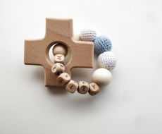 Ekologiškas kramtukas kūdikiui krikštynų simbolis