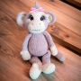 žaislai | minkšti | rankų darbo nerta beždžionėlė  apie 28cm