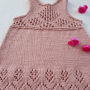 apranga | Suknelės | megzta medvilninė vasarinė rožinės spalv