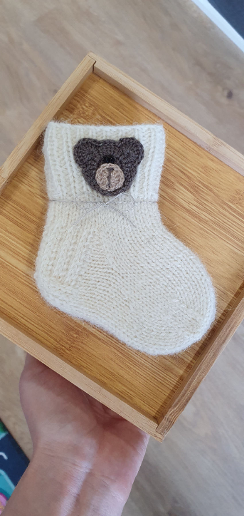 Šiurkščios vilnos kojinytės naujagimiui pėdutės ilgis 9cm avalynė | kojinės | šiurkščios vilnos kojinytės naujagimiui