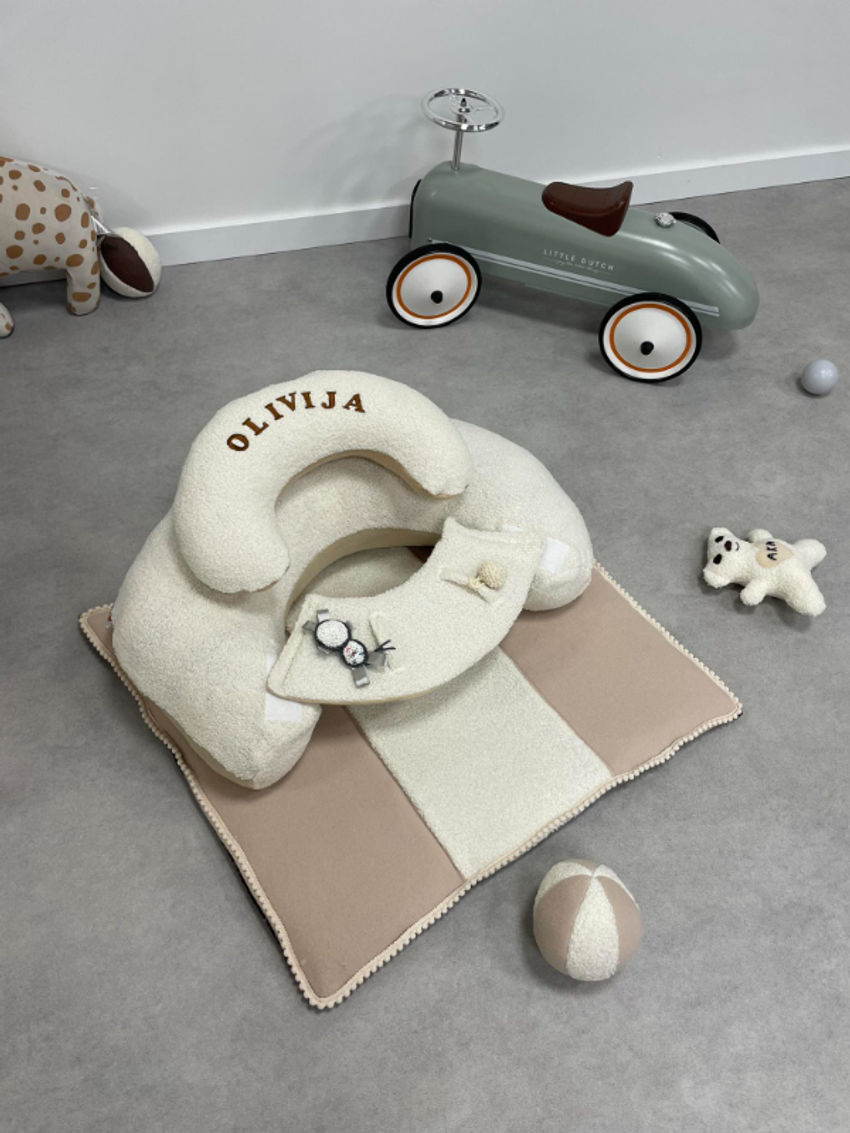 Funkcinė pagalvė su kilimėliu 75x65 cm teddy snaudžia Dovanos | naujagimiams | funkcinė pagalvė su kilimėliu 75x65 cm t