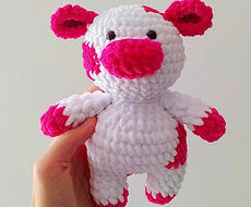 Pliušinis žaisliukas rožinė karvytė’’ 20cm aukščio