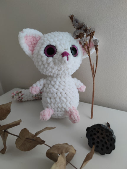žaislai | minkšti | Nertas žaislas lemūras 35 cm ilgio