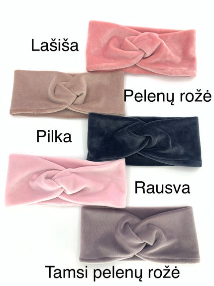 aksesuarai | galvajuostės | Veliūrinė galvajuostė dydis 45-52cm     