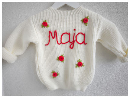 apranga | Megztukai | Personalizuotas megztukas siuvinėtas ran