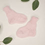 avalynė | kojinės | megztos kojinės kūdikiui rožinės spalvos