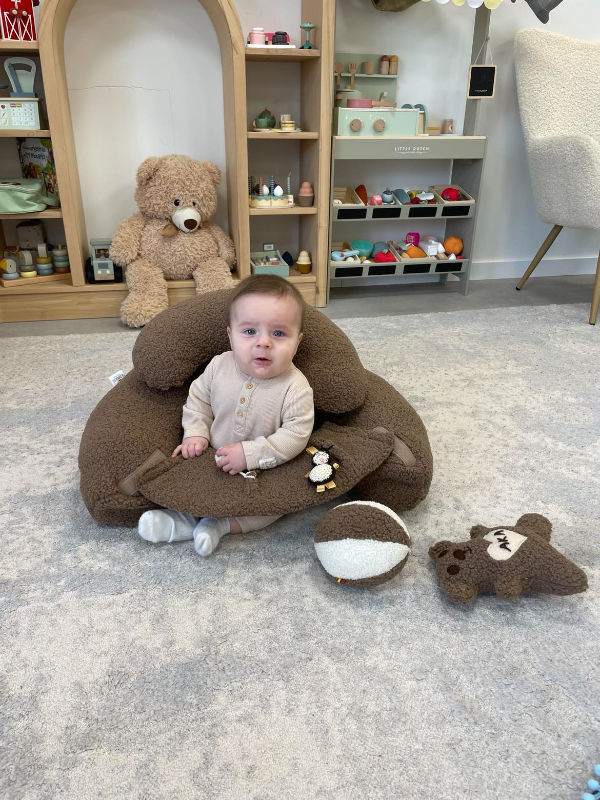 Funkcinė pagalvė lovely teddy dark brown s  komplektas
