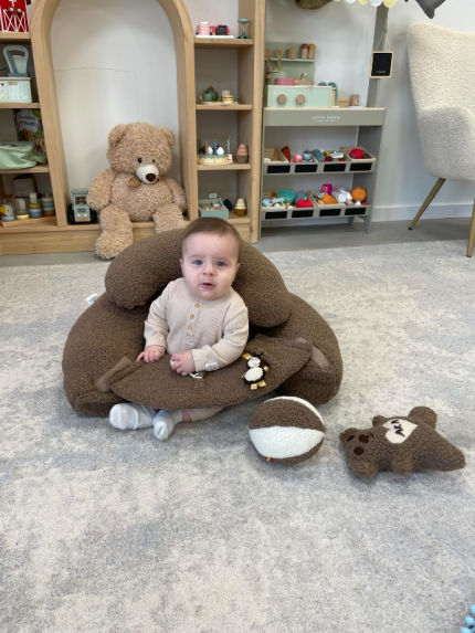 Dovanos | naujagimiams | Funkcinė pagalvė lovely teddy dark brown