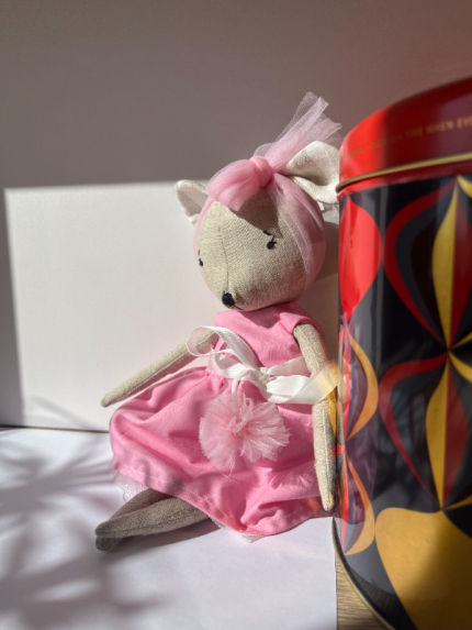 žaislai | minkšti | Rankų darbo lėlė pelytė 30 cm aukščio li